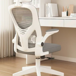 كرسي مكتب باللون الرمادي مع مسند راس am-72